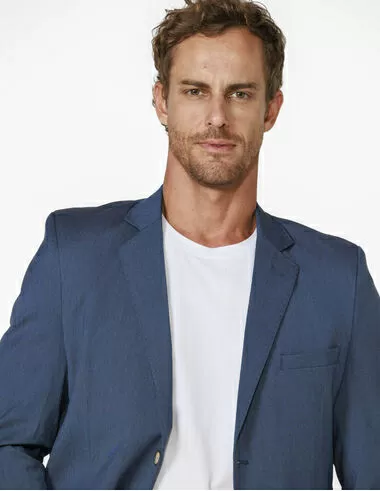 imagem de Blazer Melange Span Indigo