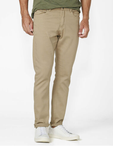 imagem de Cala 5 Pockets Moletom Smart Khaki Savannah