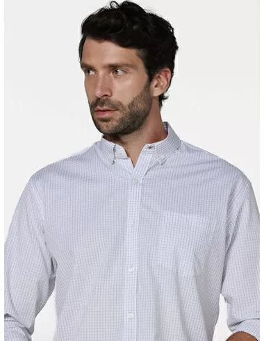 imagem de Camisa Grid Fresh Branco/Cinza