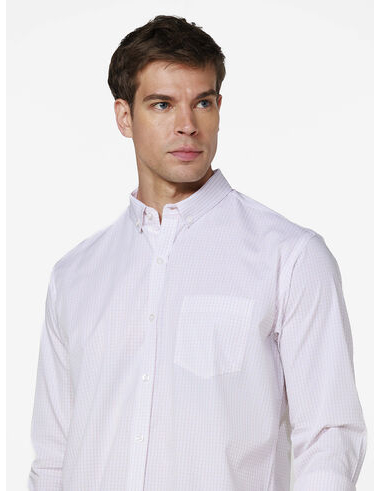 imagem de Camisa Grid Fresh Branco/Rosa