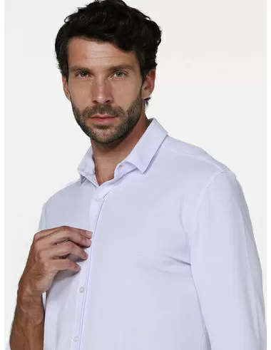 imagem de Camisa Oxford Piquet Branco