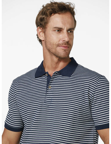 imagem de Polo Favo Stripes Marinho