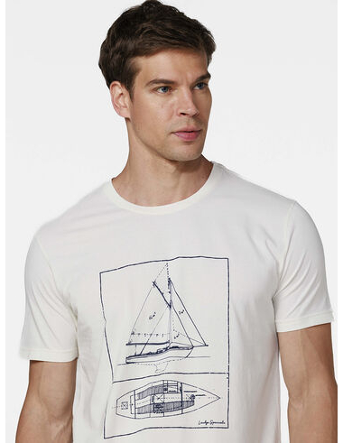 imagem de T-Shirt Silk Sailboat Off White